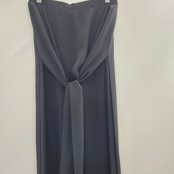 R&M Richards Black Sheer Maxi Pants Skirt - Picture 3 of 7